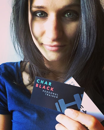 ACE Certified Personal Trainer business card Char Black